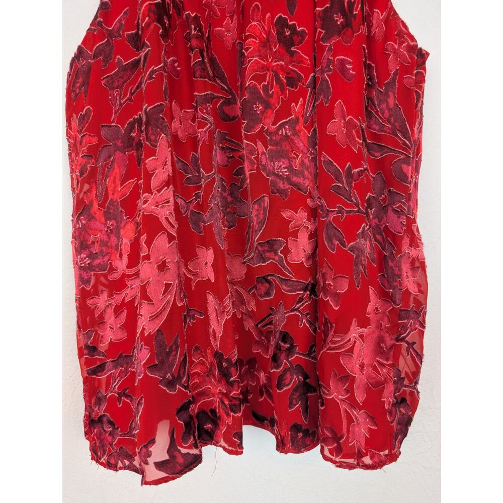Alice + Olivia Kinsley Top Halter Silk Velvet Whimsigoth Fairy Grunge Red Size S - Picture 4 of 13